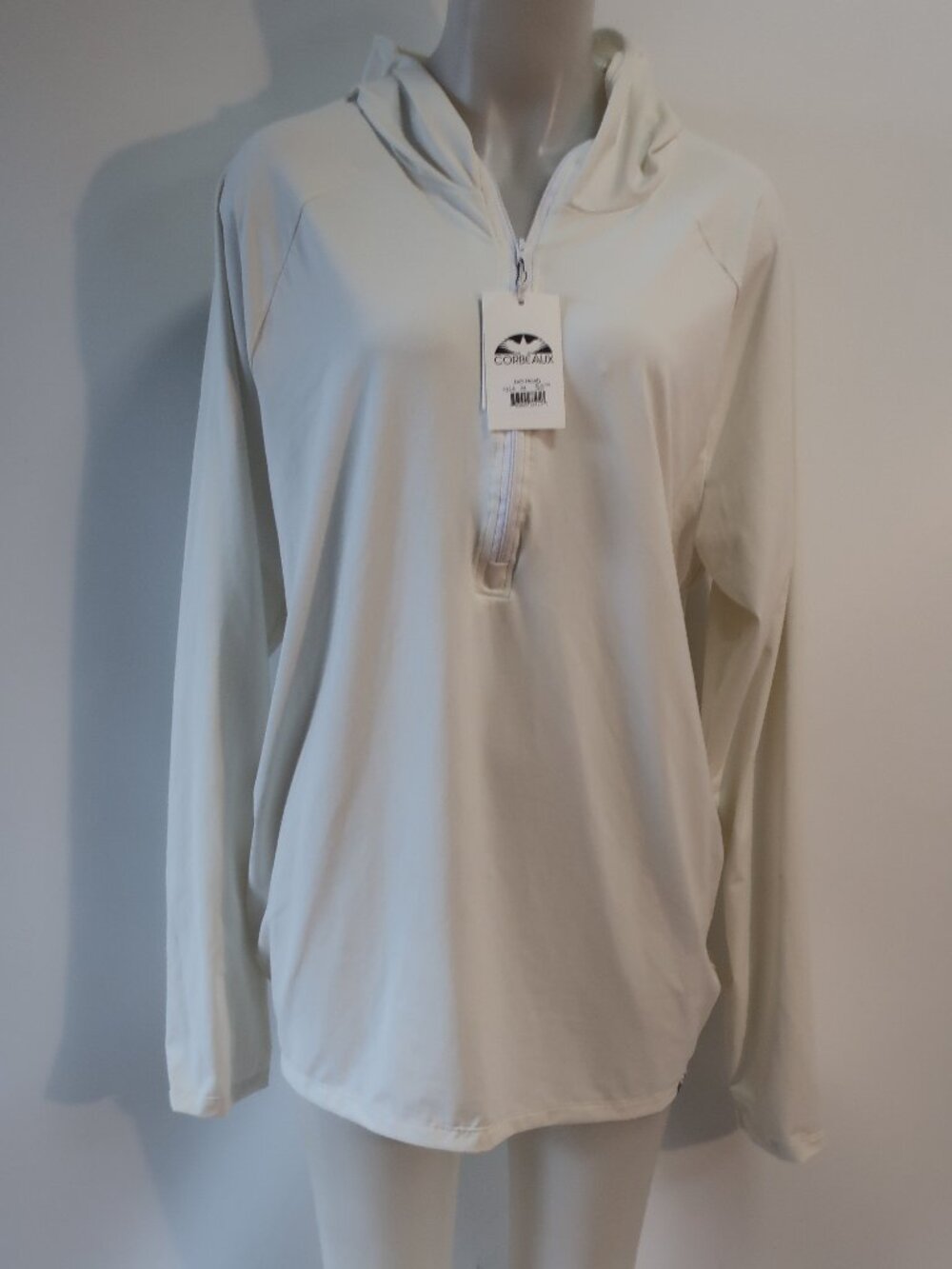NWT Mens Corbeaux White (Item- 8) Drift Hoody 1/4 Zip Pullover XL